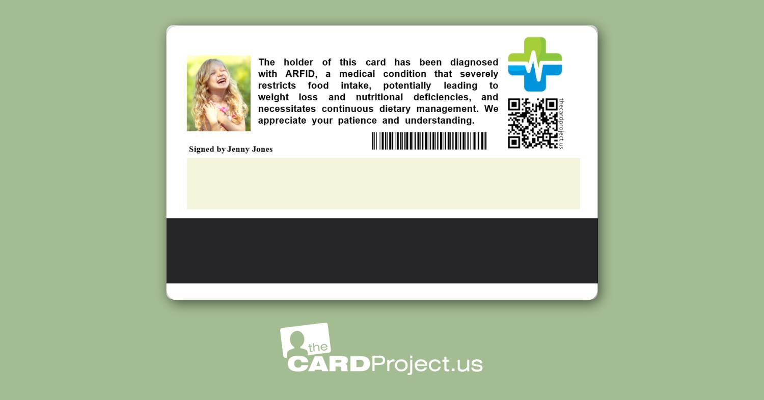 ARFID Premium Medical Card (REAR)